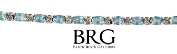 This beautiful aquamarine and diamond tennis bracelet is a great example of a line bracelet.